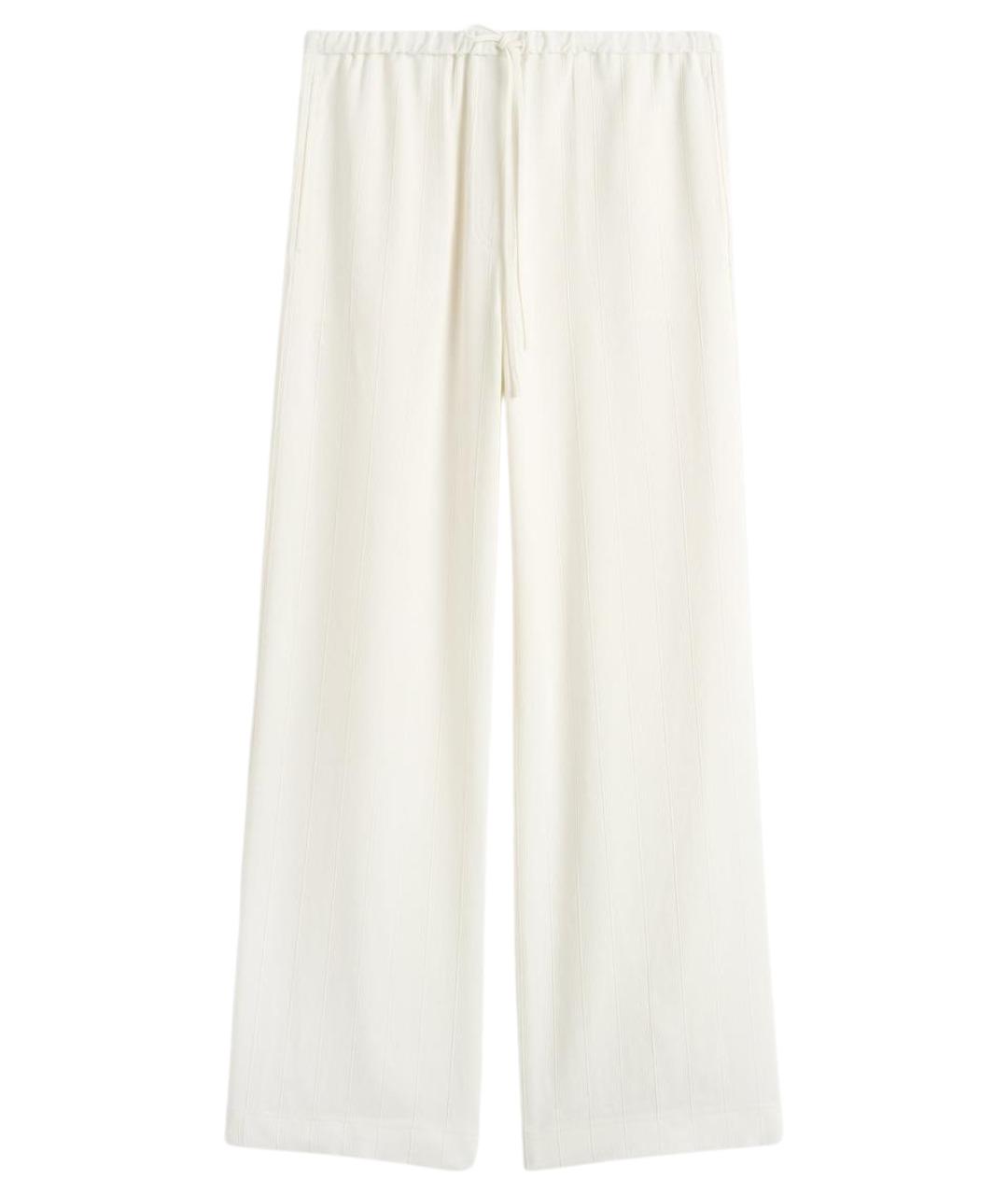 TOTEME Белые вискозные брюки широкие, фото 1
