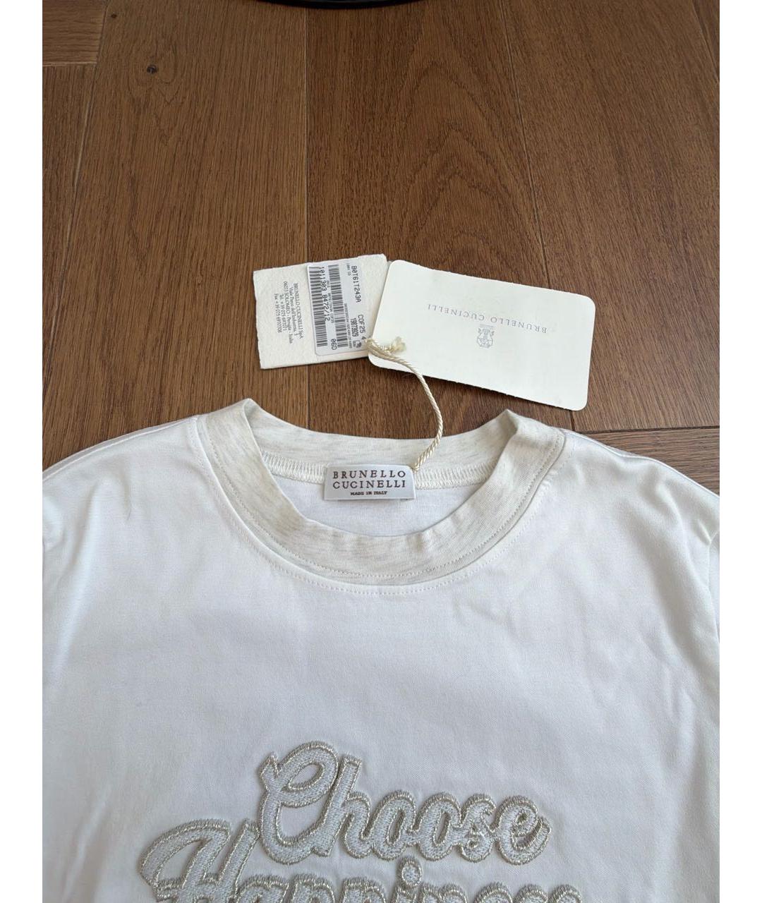BRUNELLO CUCINELLI Белый хлопковый детская футболка / топ, фото 2