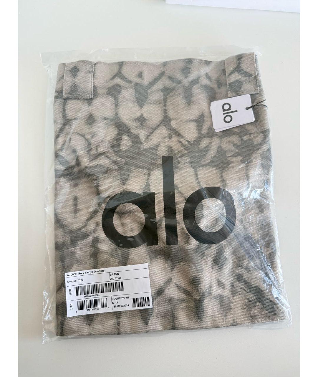 ALO YOGA Серая тканевая дорожная/спортивная сумка, фото 3