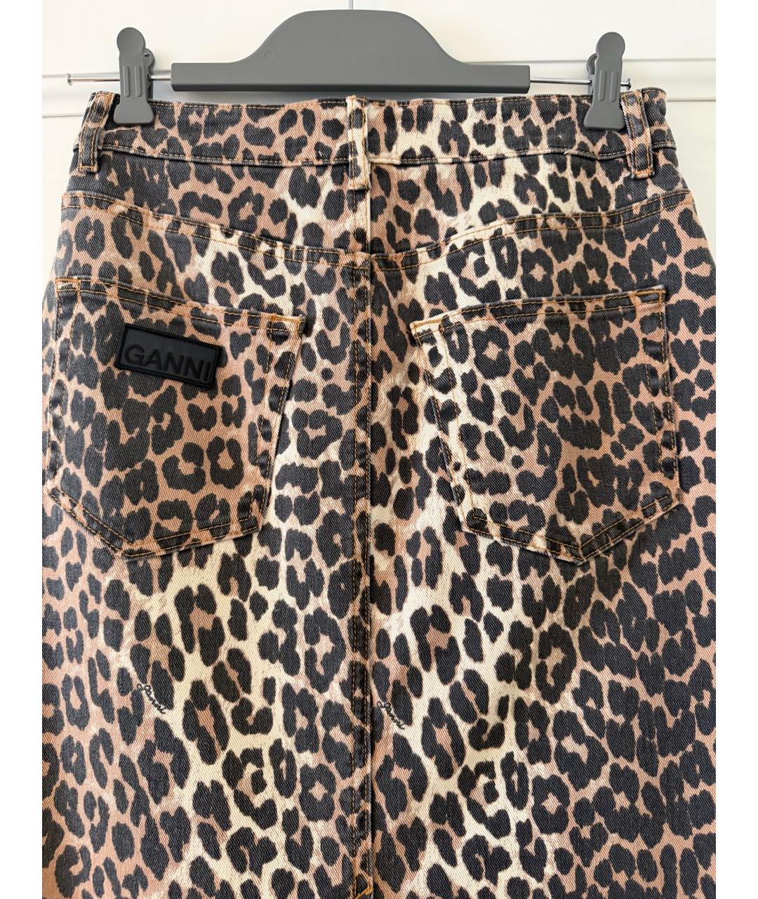 GANNI Коричневая деним юбка макси, фото 4