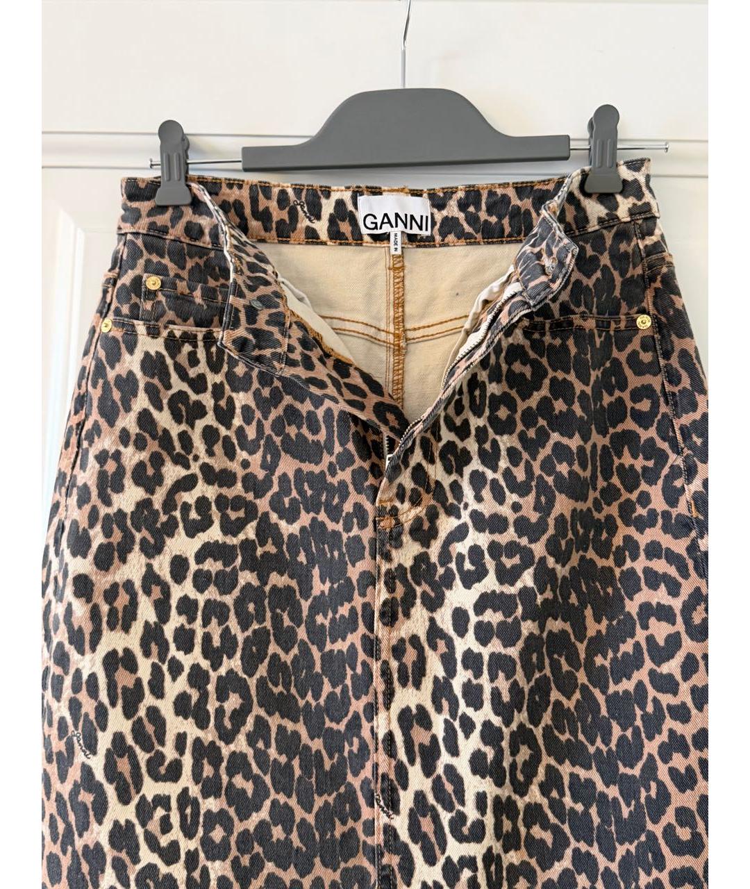 GANNI Коричневая деним юбка макси, фото 3