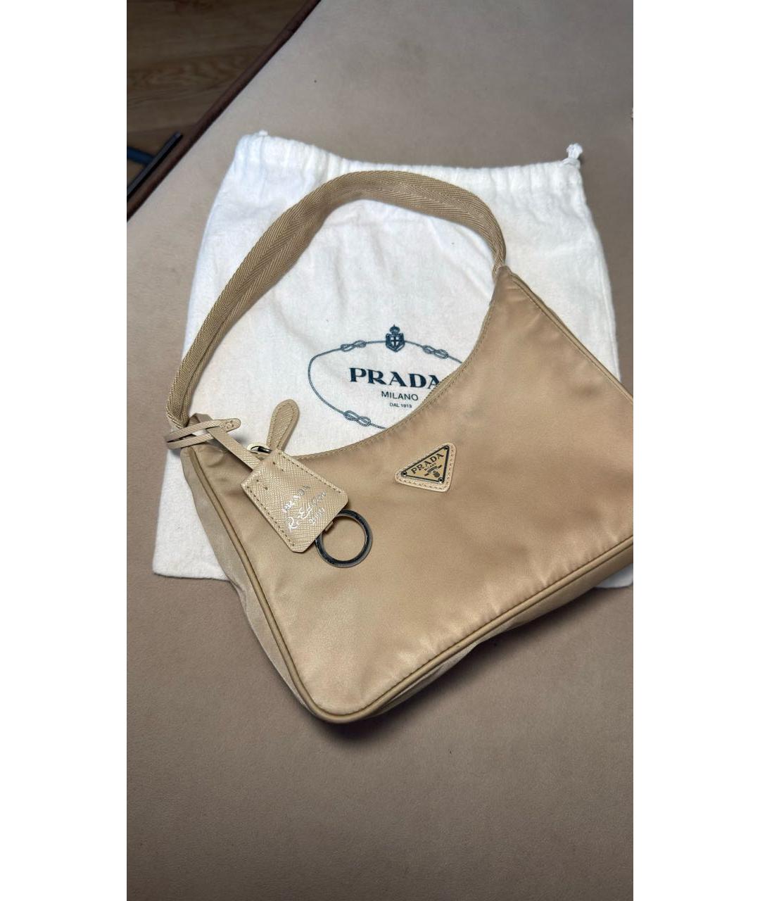 PRADA Бежевая сумка с короткими ручками, фото 2