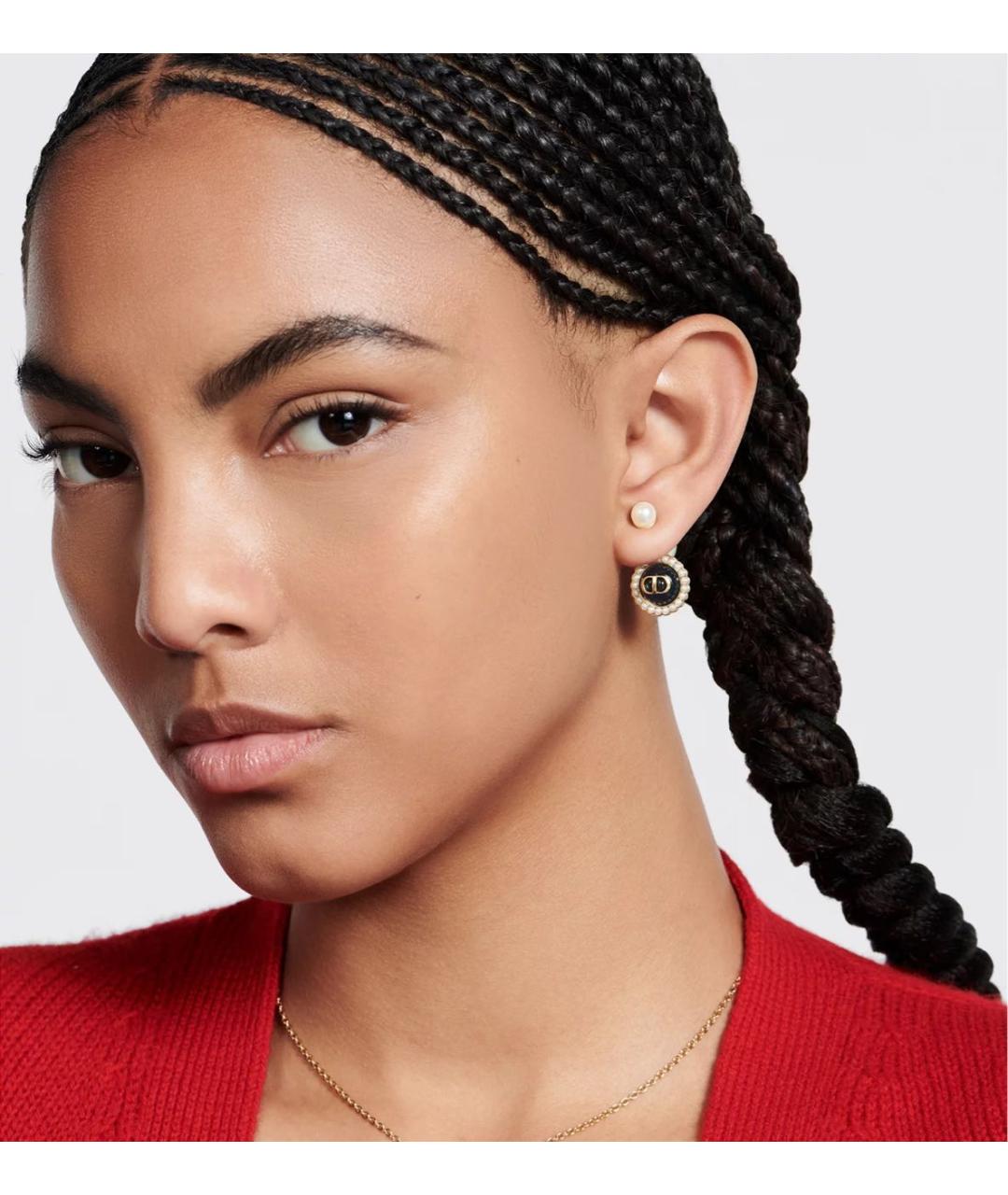 CHRISTIAN DIOR Золотые металлические серьги, фото 2
