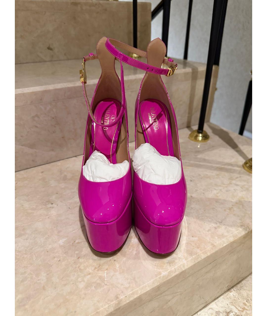 VALENTINO Розовые туфли из лакированной кожи, фото 4