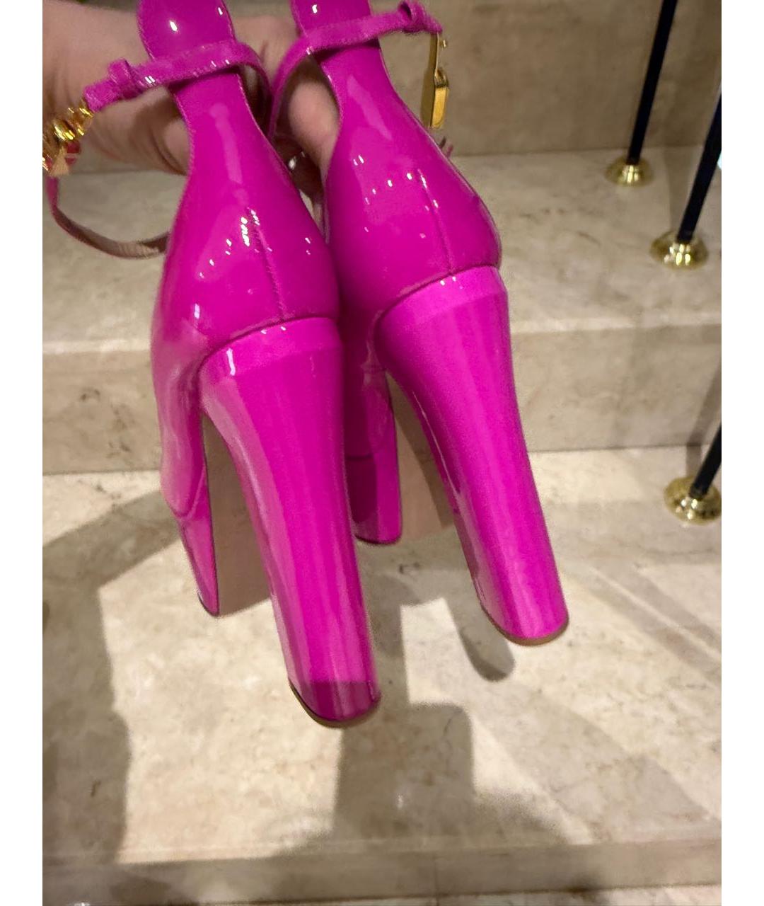 VALENTINO Розовые туфли из лакированной кожи, фото 7