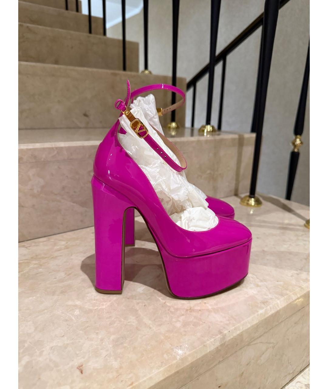 VALENTINO Розовые туфли из лакированной кожи, фото 2