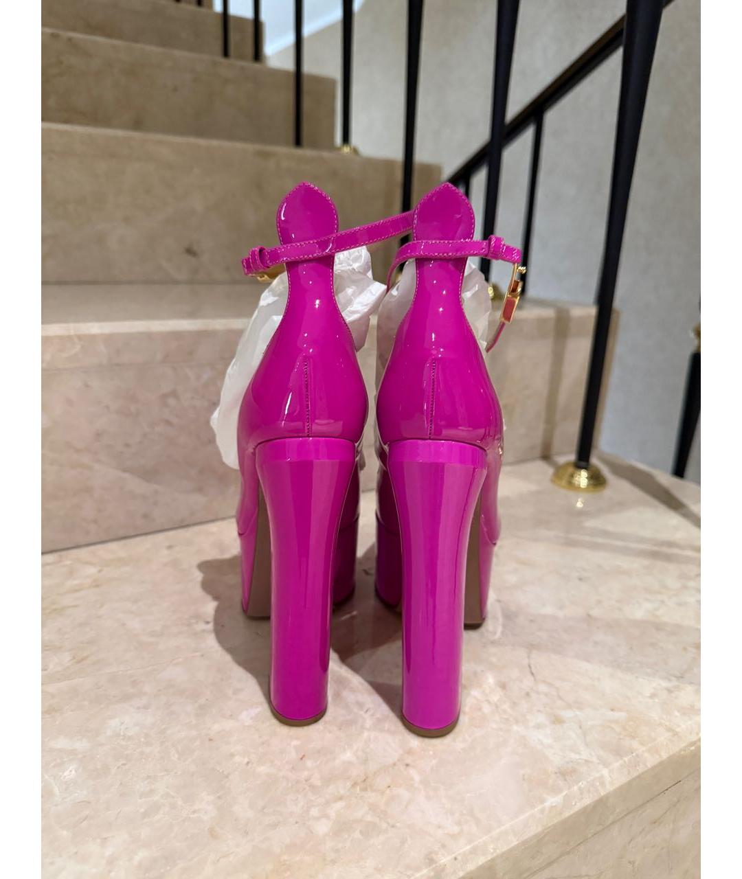 VALENTINO Розовые туфли из лакированной кожи, фото 5