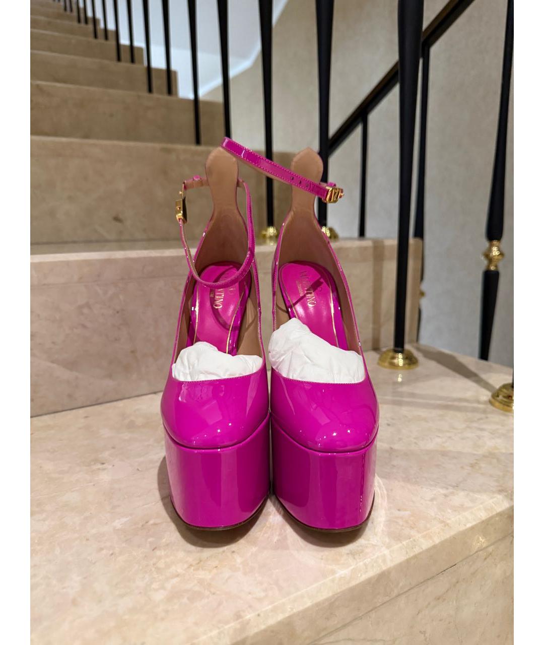 VALENTINO Розовые туфли из лакированной кожи, фото 8