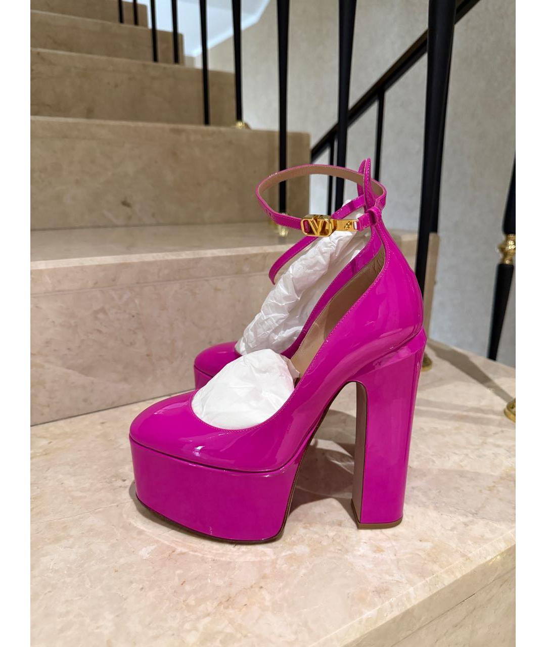 VALENTINO Розовые туфли из лакированной кожи, фото 3