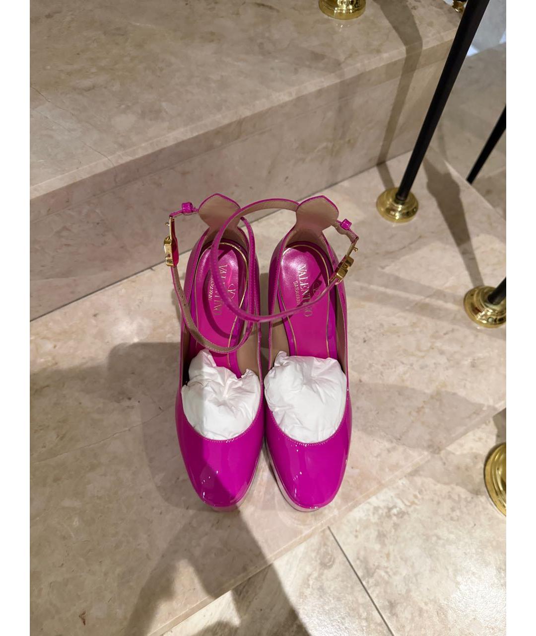 VALENTINO Розовые туфли из лакированной кожи, фото 6