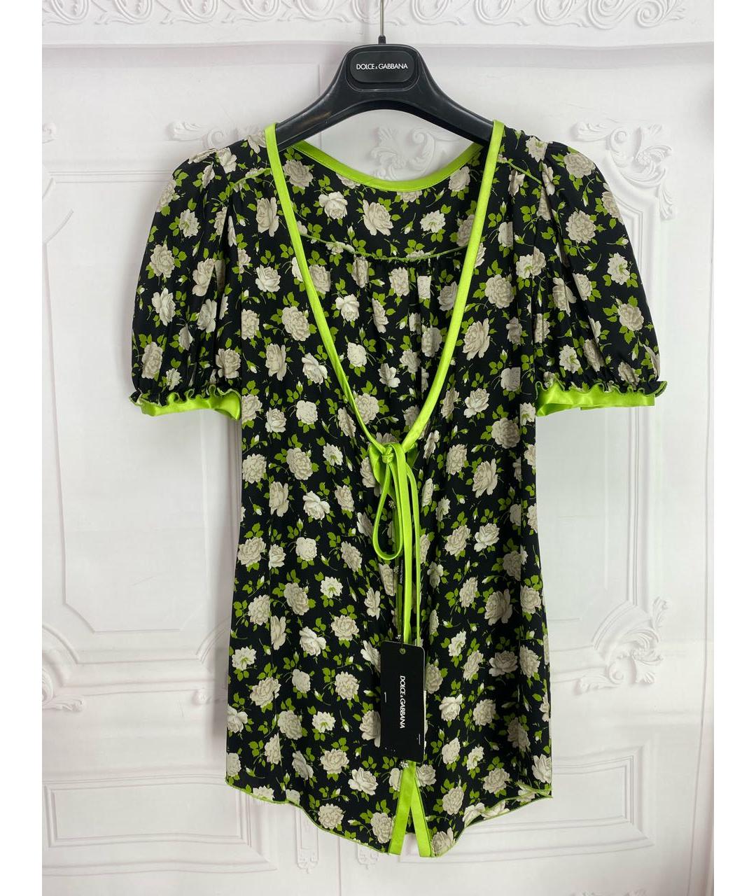 DOLCE&GABBANA Мульти шелковая блузы, фото 8