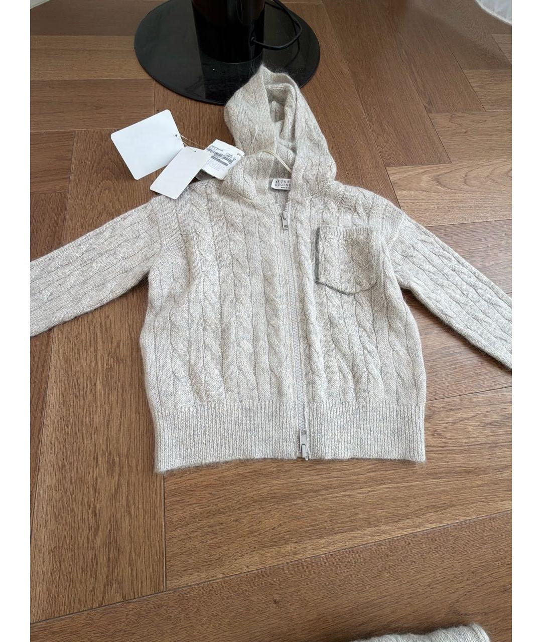 BRUNELLO CUCINELLI Бежевый кашемировый комплект, фото 4