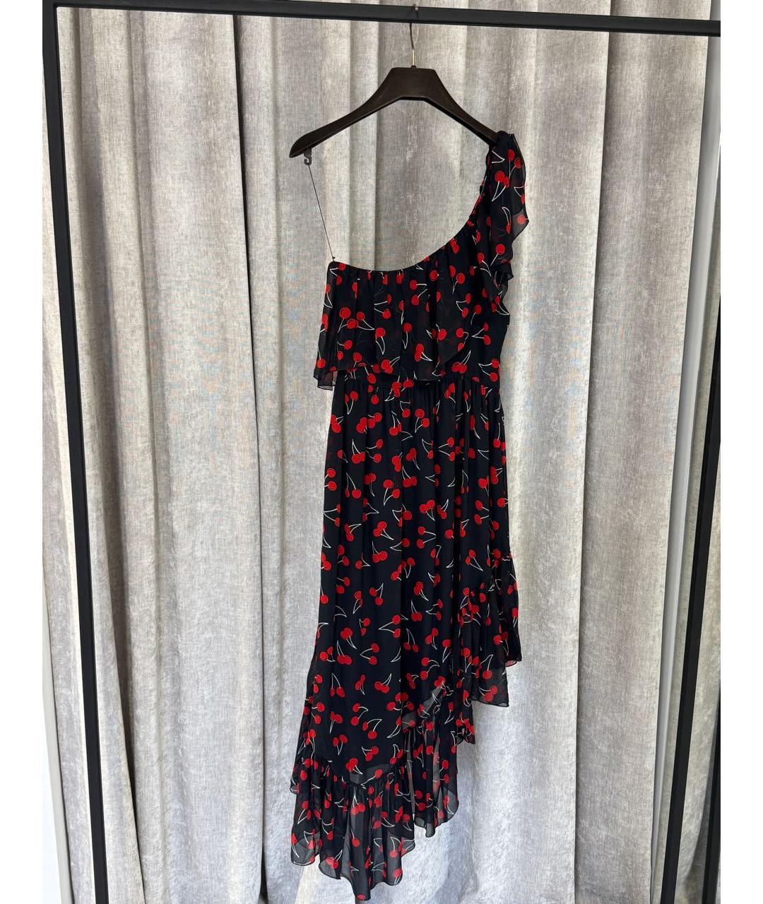 SAINT LAURENT Черное шелковое коктейльное платье, фото 2