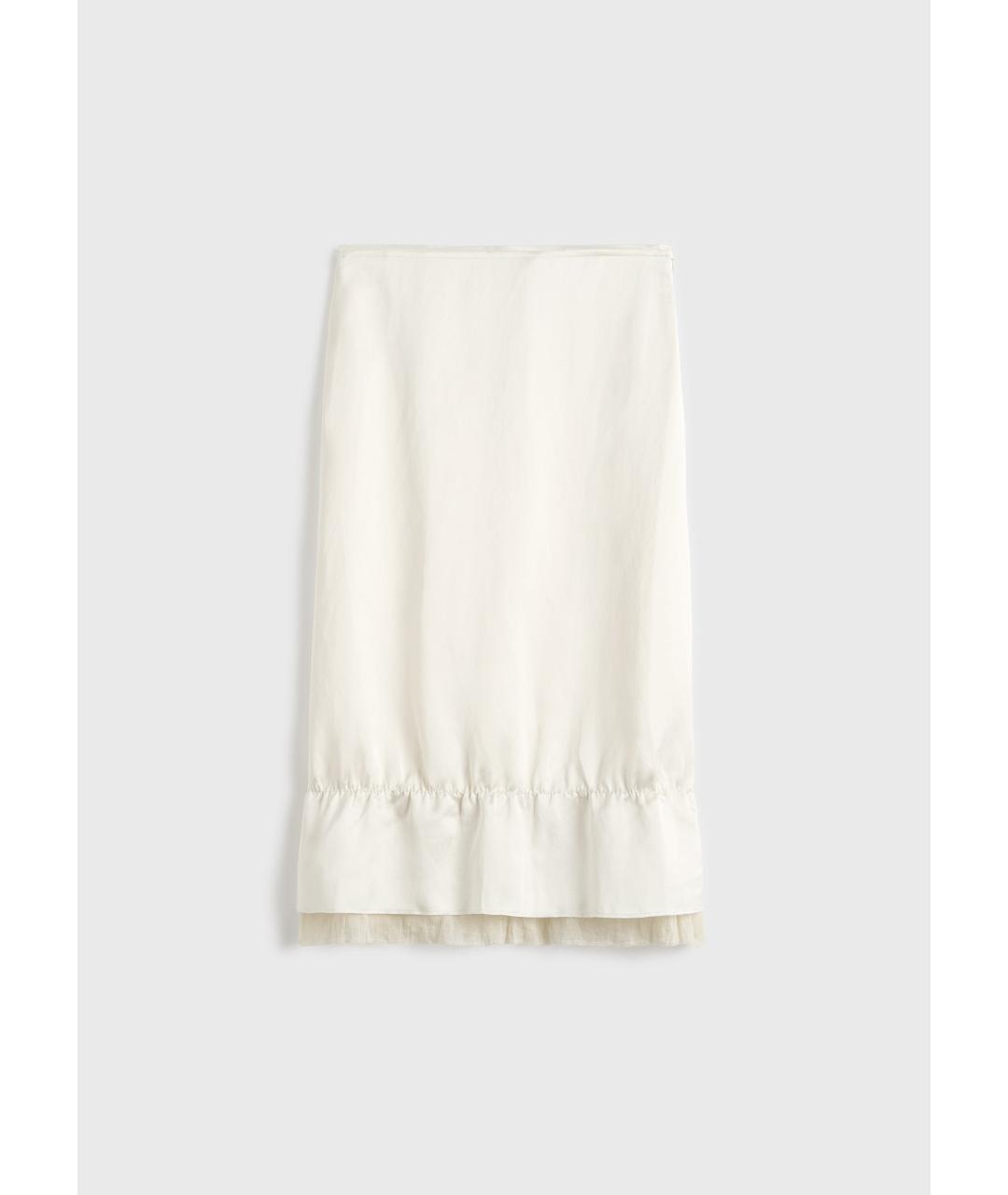 TOTEME Белая вискозная юбка миди, фото 6