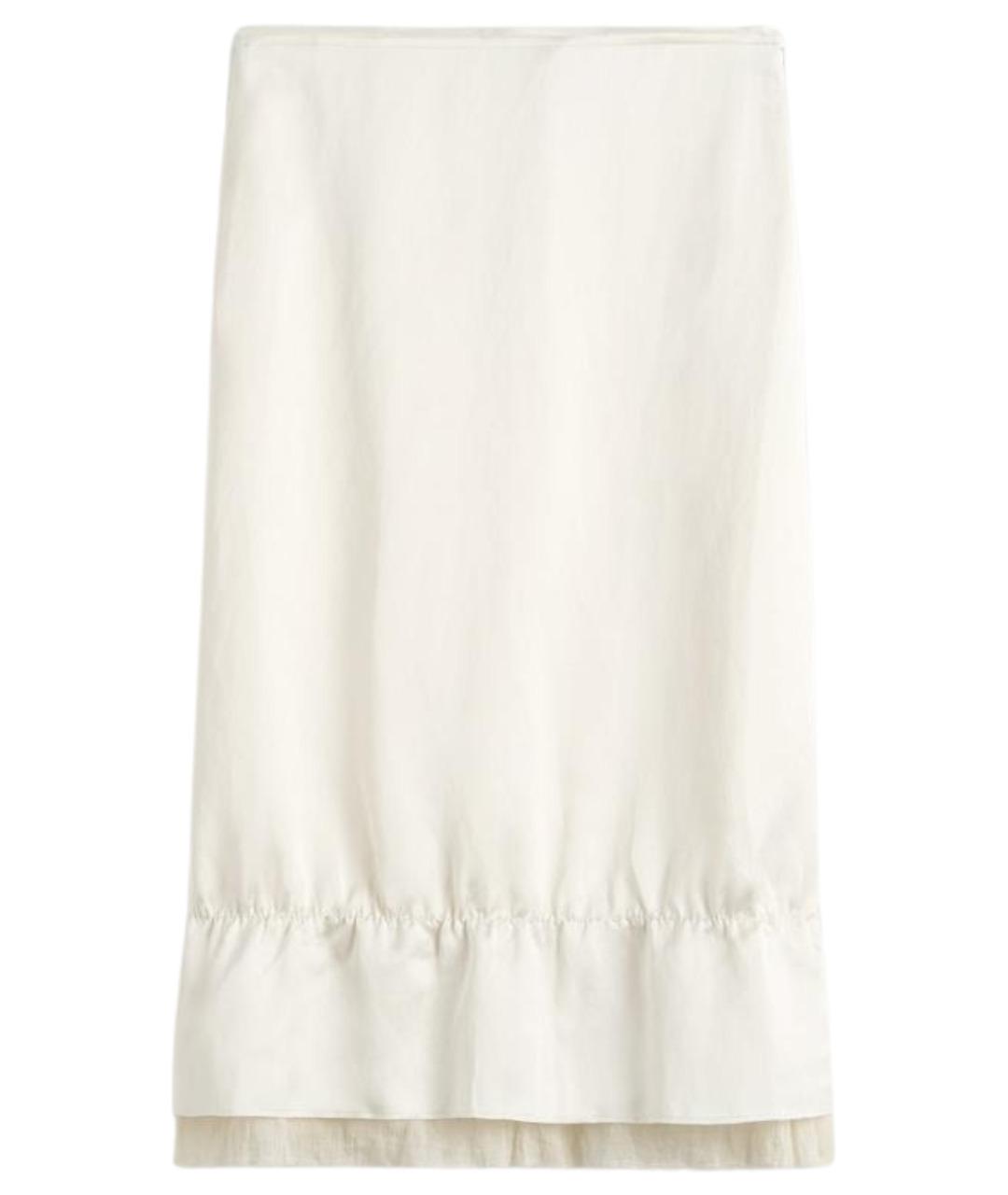 TOTEME Белая вискозная юбка миди, фото 1