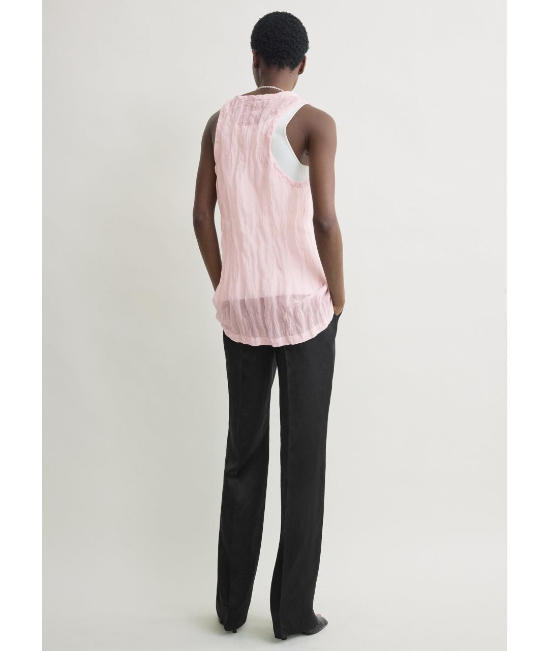 TOTEME Розовая хлопковая майка, фото 5