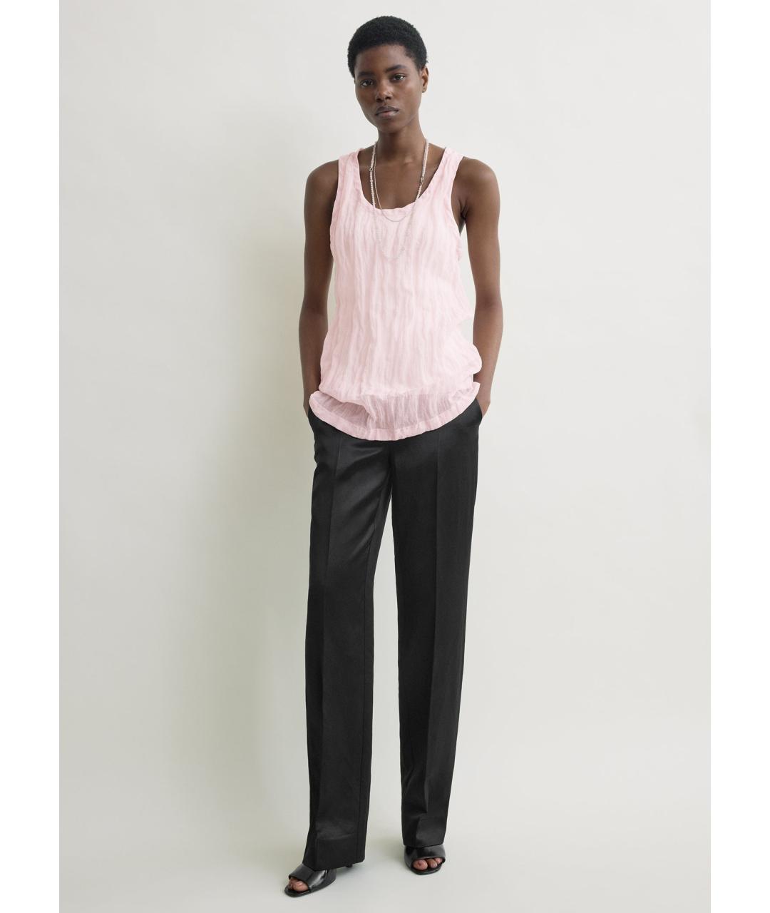 TOTEME Розовая хлопковая майка, фото 3