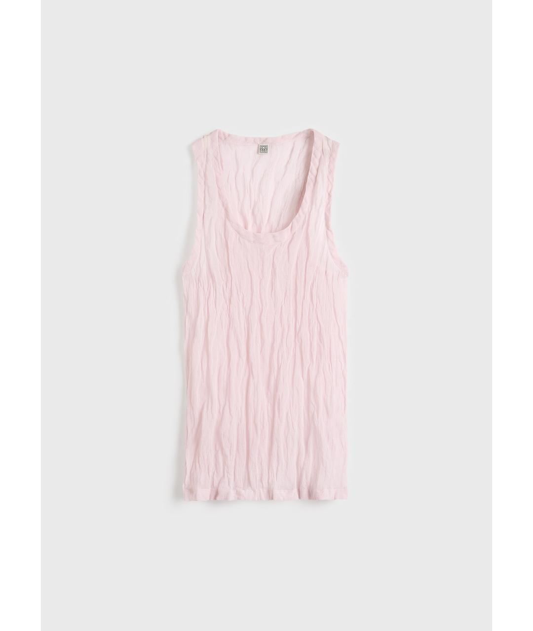 TOTEME Розовая хлопковая майка, фото 7