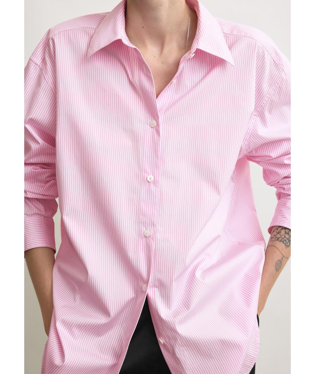 TOTEME Розовая хлопковая рубашка, фото 6