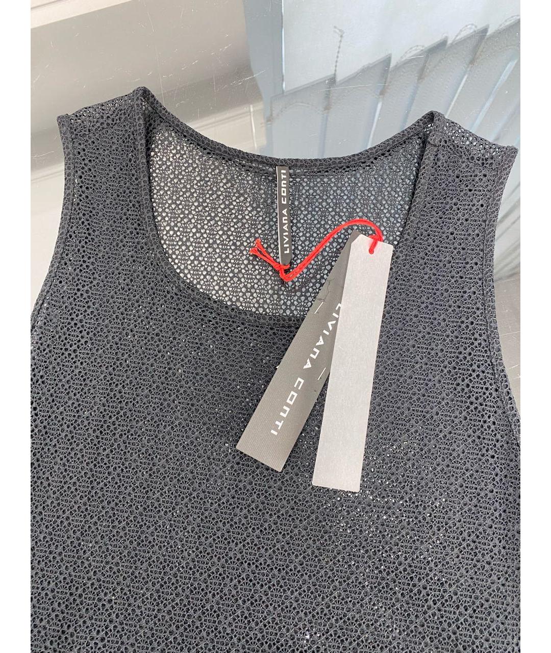 LIVIANA CONTI Черная полиамидовая майка, фото 3