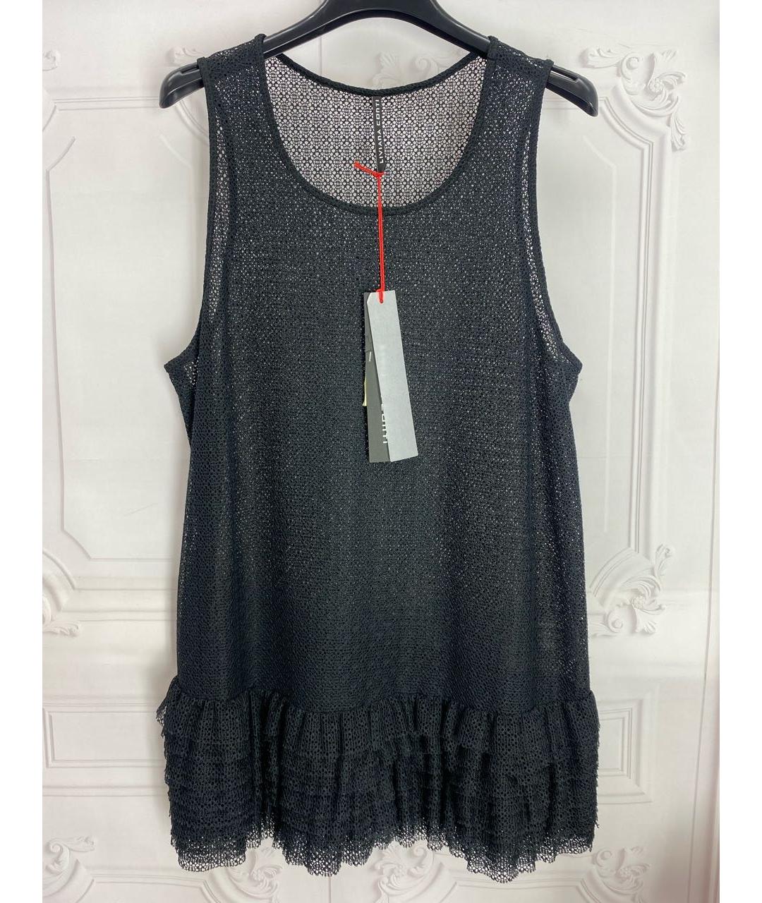 LIVIANA CONTI Черная полиамидовая майка, фото 4