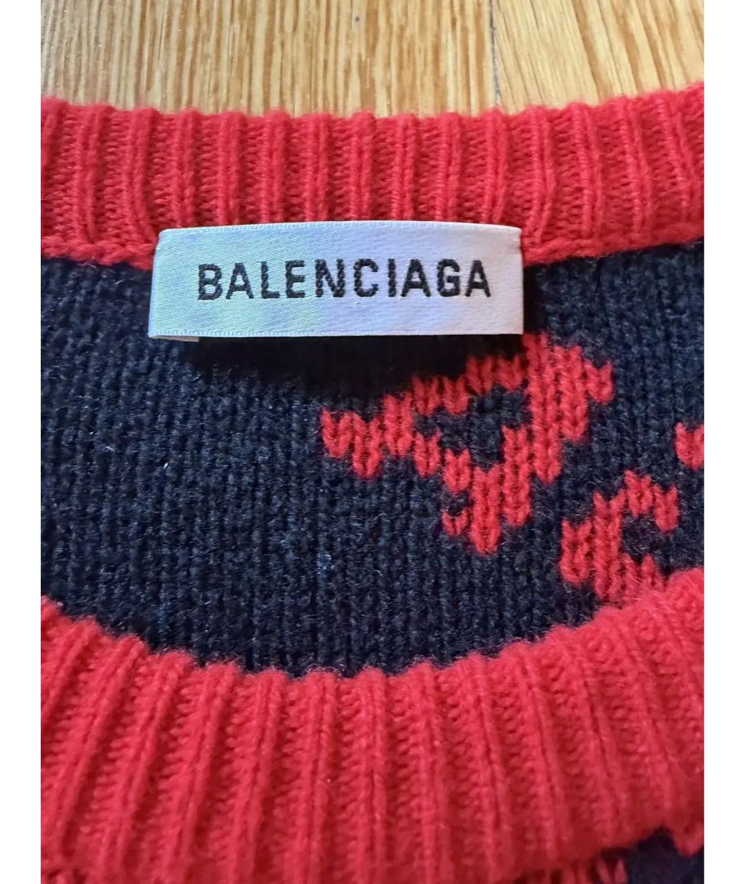 BALENCIAGA Красный шерстяной джемпер / свитер, фото 4