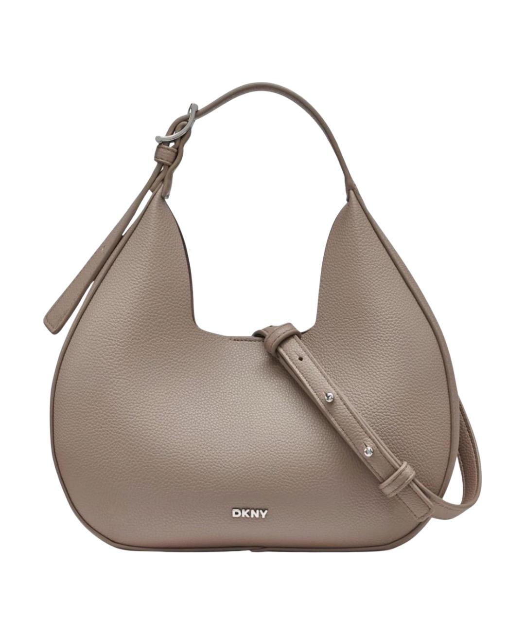 DKNY Серая сумка с короткими ручками из искусственной кожи, фото 1