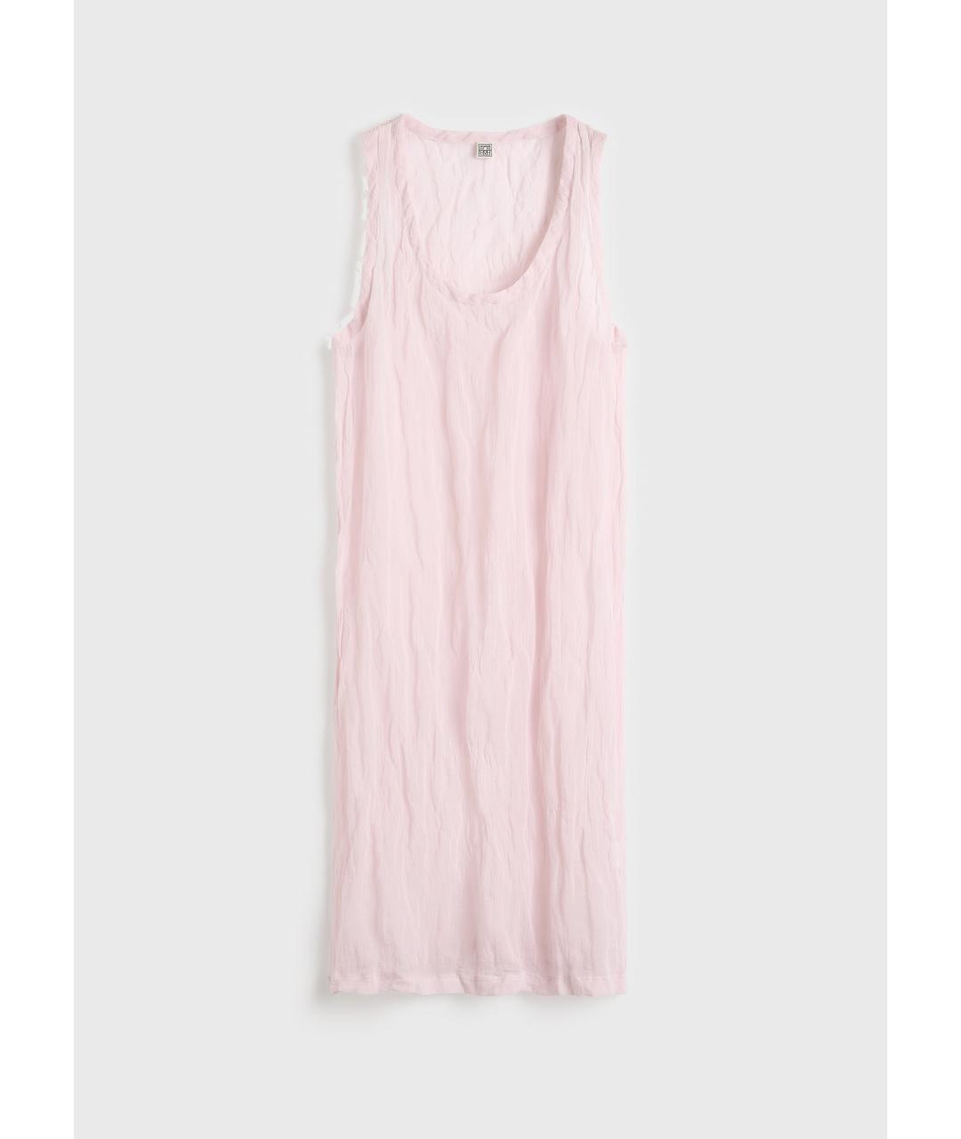 TOTEME Розовое хлопковое повседневное платье, фото 6