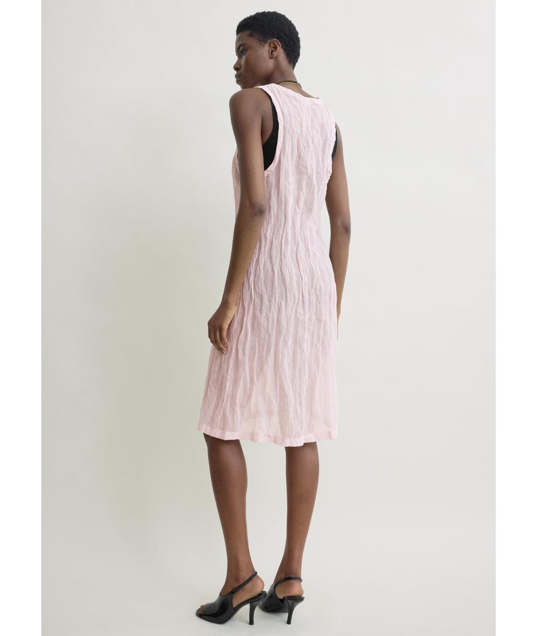 TOTEME Розовое хлопковое повседневное платье, фото 5