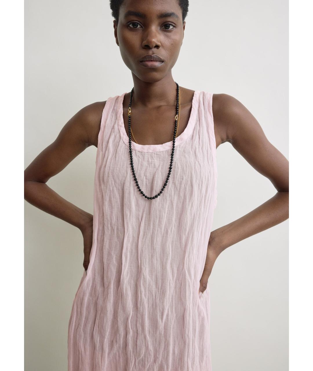 TOTEME Розовое хлопковое повседневное платье, фото 2