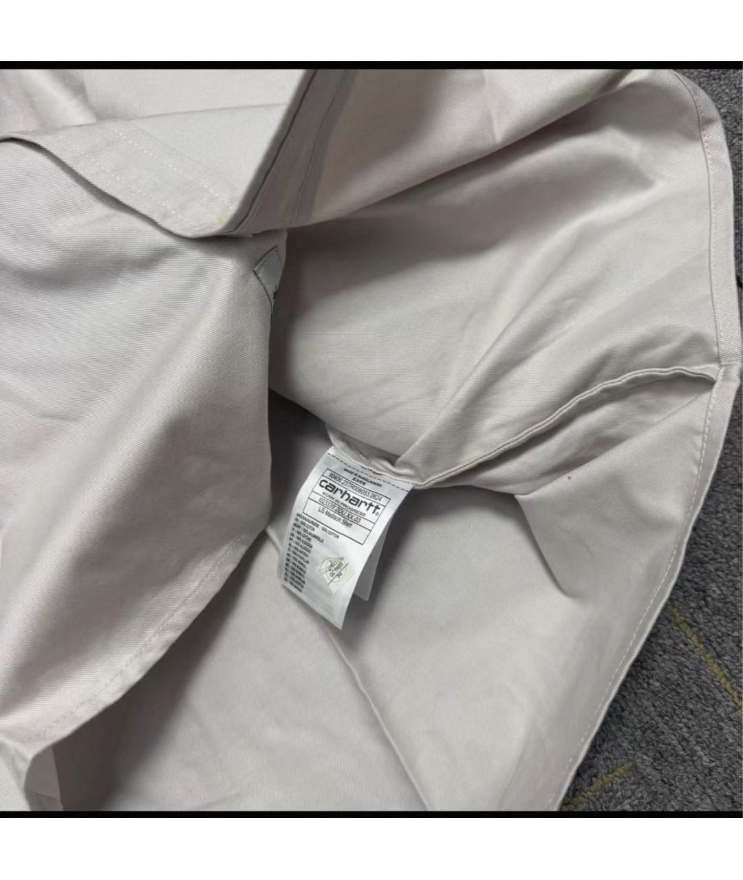 CARHARTT WIP Бежевая хлопковая классическая рубашка, фото 5