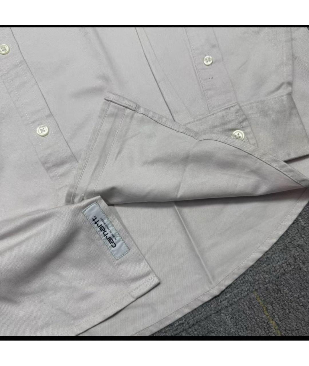 CARHARTT WIP Бежевая хлопковая классическая рубашка, фото 4