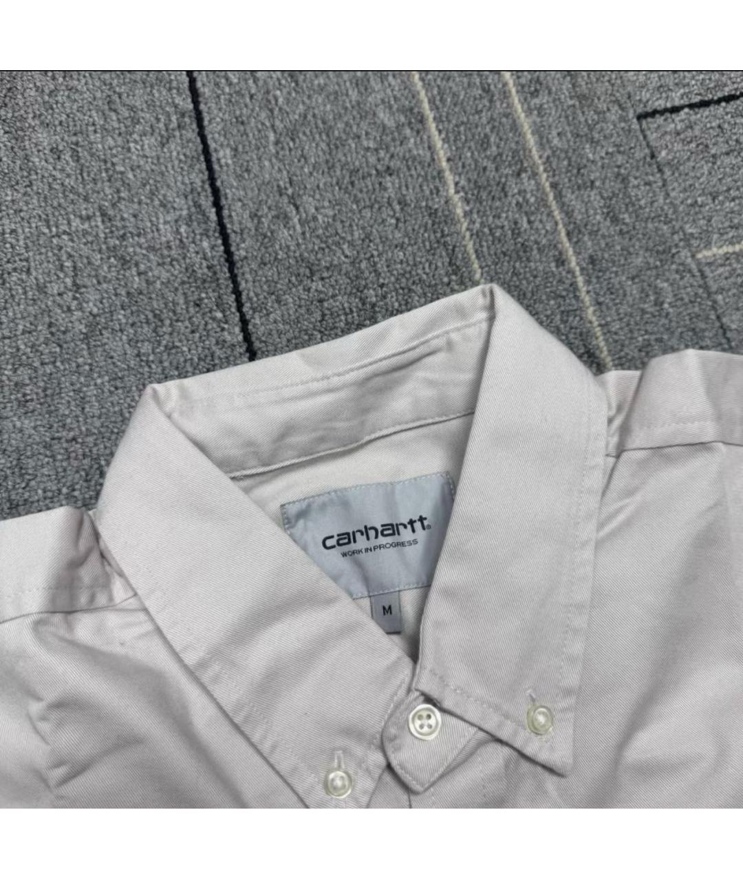 CARHARTT WIP Бежевая хлопковая классическая рубашка, фото 3