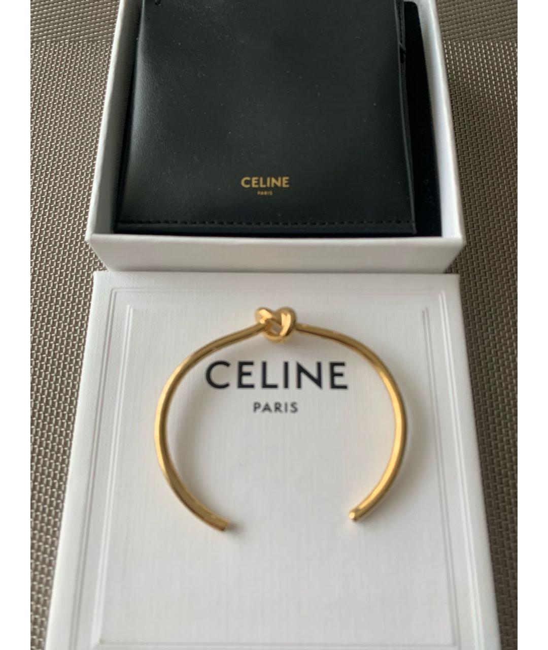 CELINE Золотой металлический браслет, фото 3