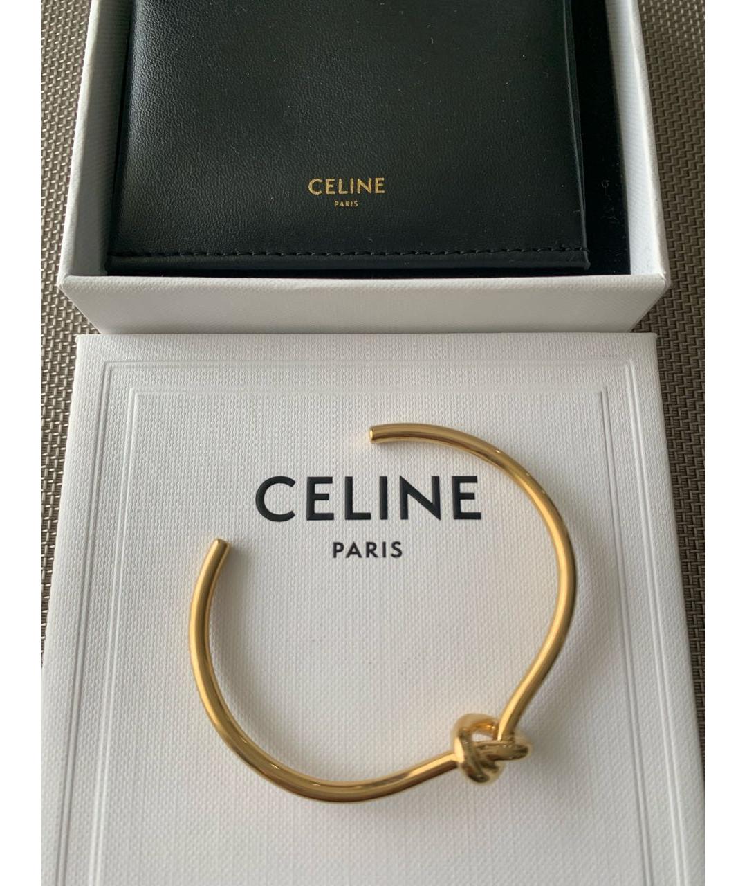 CELINE Золотой металлический браслет, фото 2