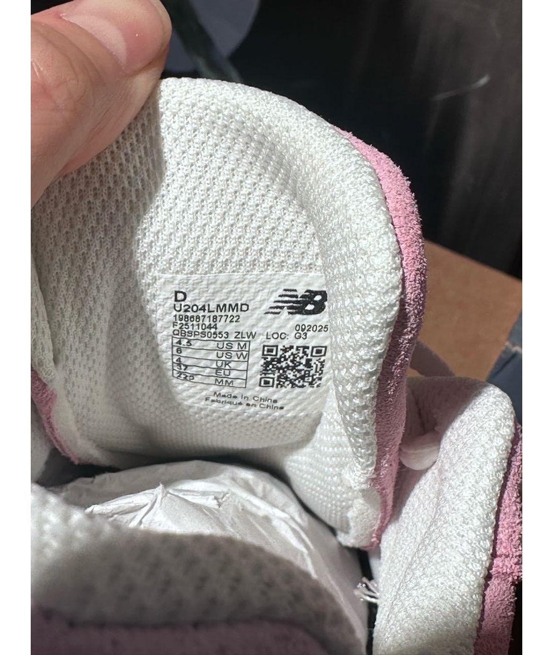 NEW BALANCE Розовые замшевые кроссовки, фото 8