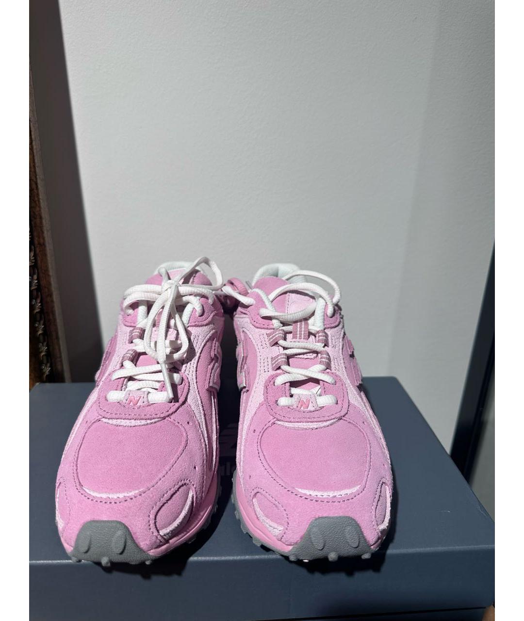 NEW BALANCE Розовые замшевые кроссовки, фото 2