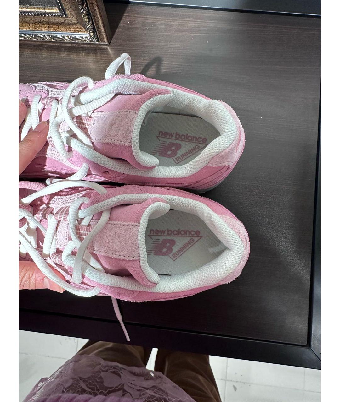 NEW BALANCE Розовые замшевые кроссовки, фото 7
