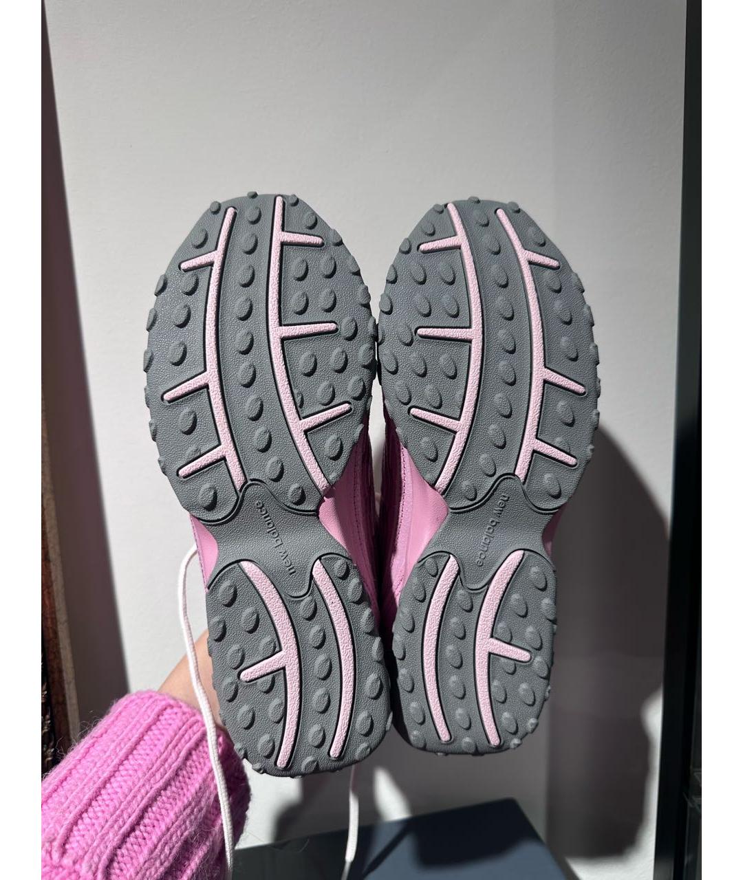 NEW BALANCE Розовые замшевые кроссовки, фото 5