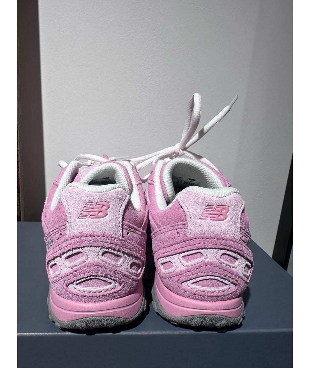 NEW BALANCE Розовые замшевые кроссовки, фото 4
