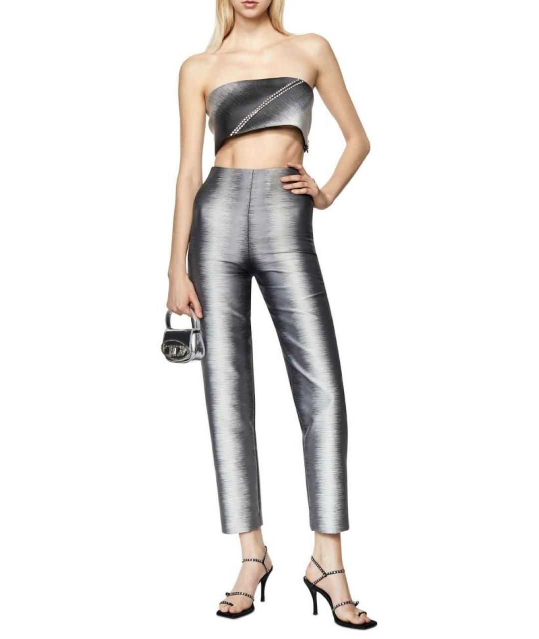 DIESEL Серые прямые брюки, фото 2