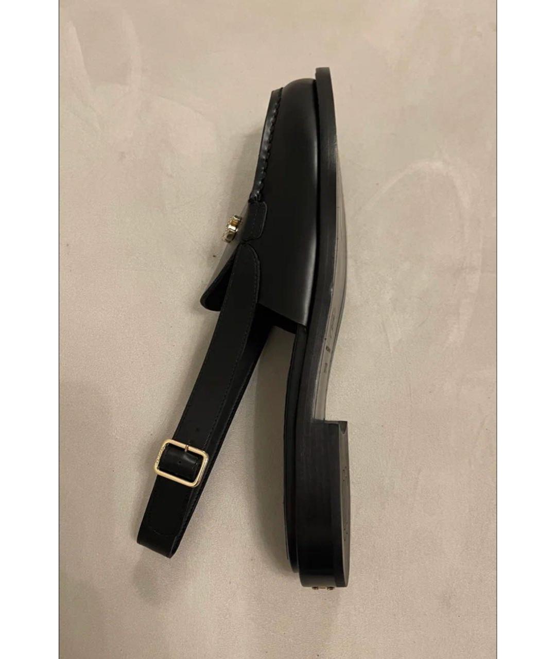 CHANEL Черные кожаные лоферы, фото 6