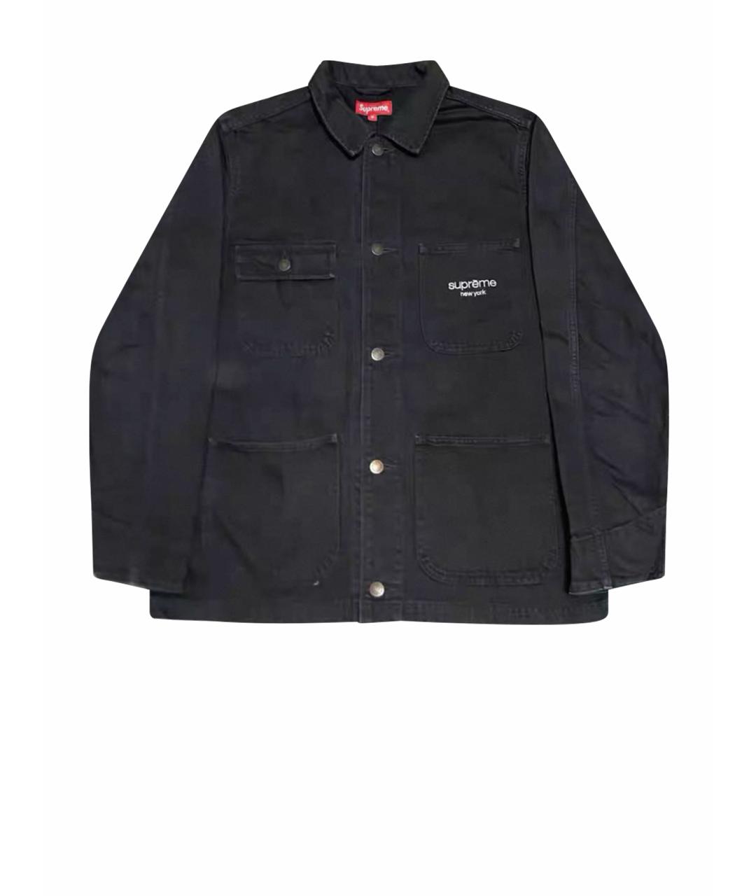 SUPREME Черная деним куртка, фото 8