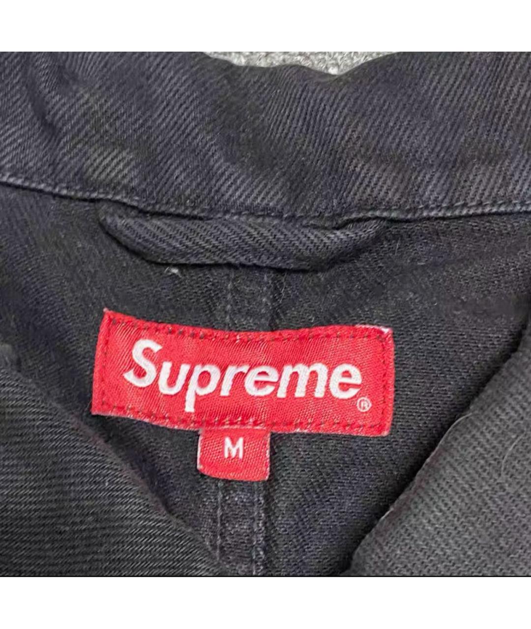 SUPREME Черная деним куртка, фото 5