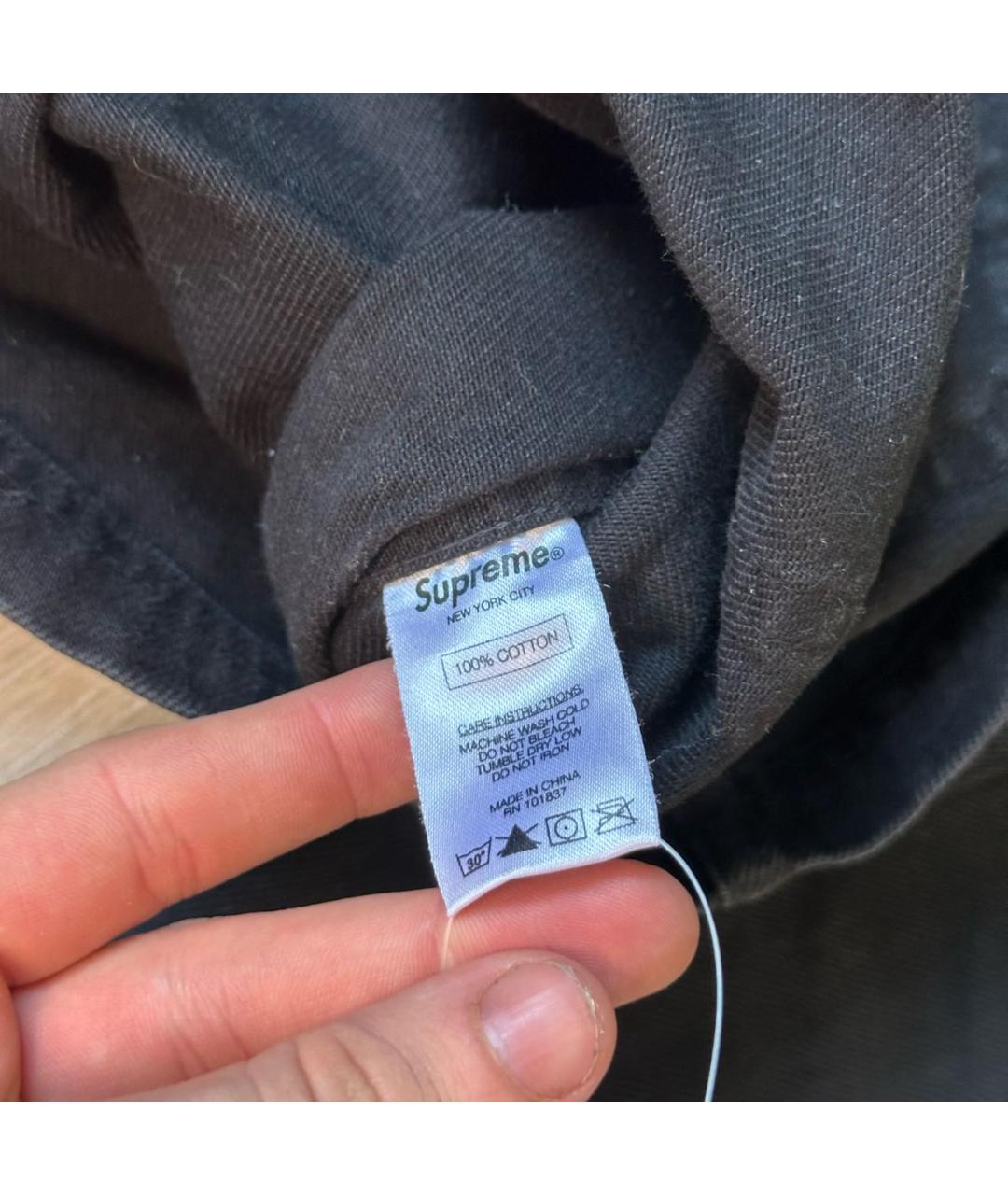 SUPREME Черная деним куртка, фото 7