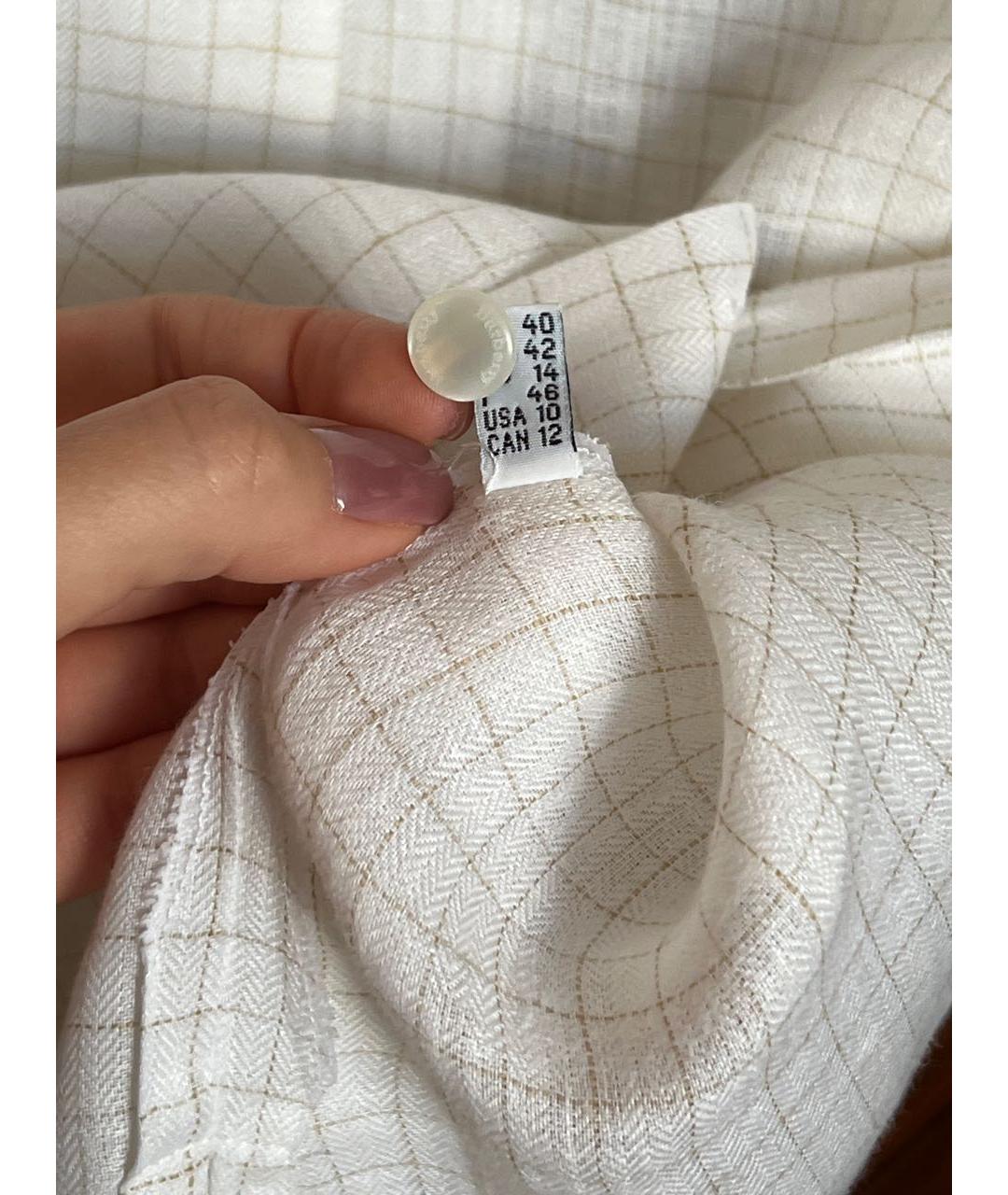 BURBERRY Белая льняная рубашка, фото 7