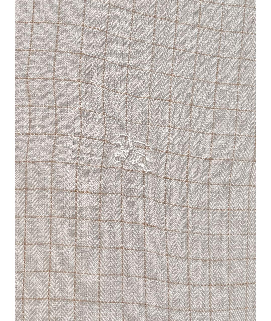 BURBERRY Белая льняная рубашка, фото 4