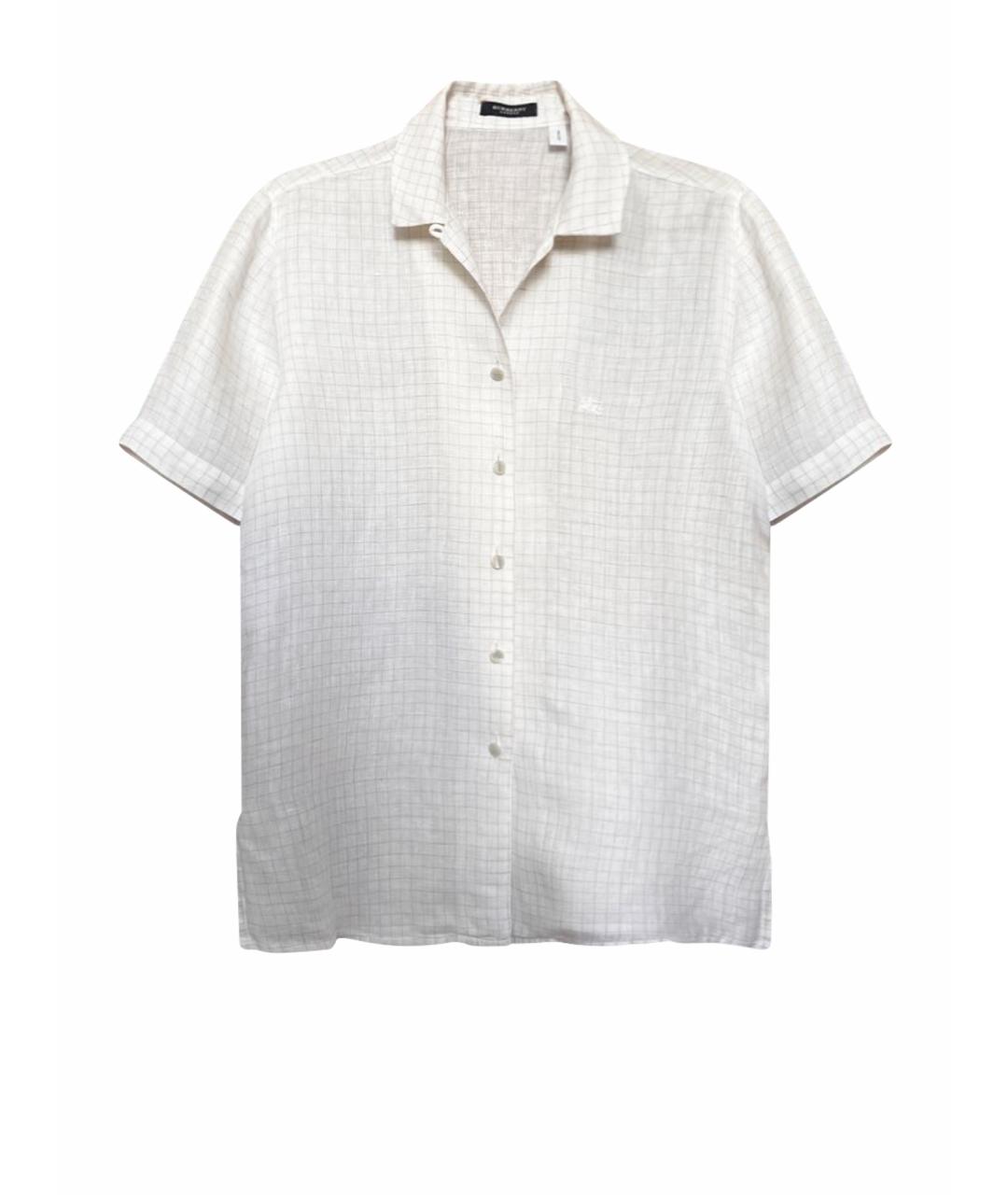 BURBERRY Белая льняная рубашка, фото 1