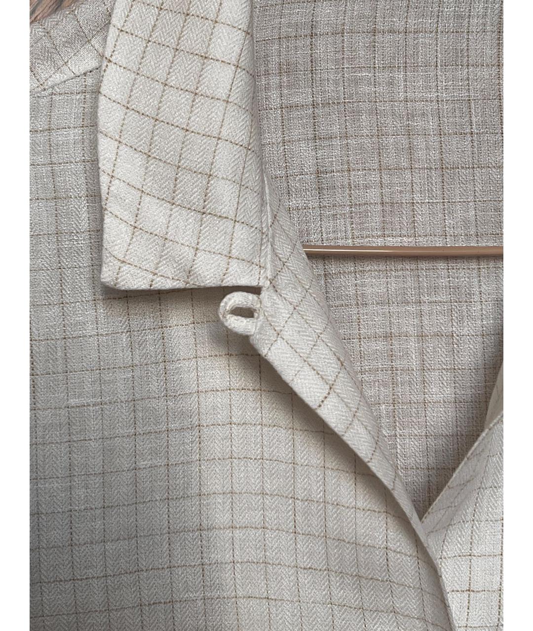 BURBERRY Белая льняная рубашка, фото 6