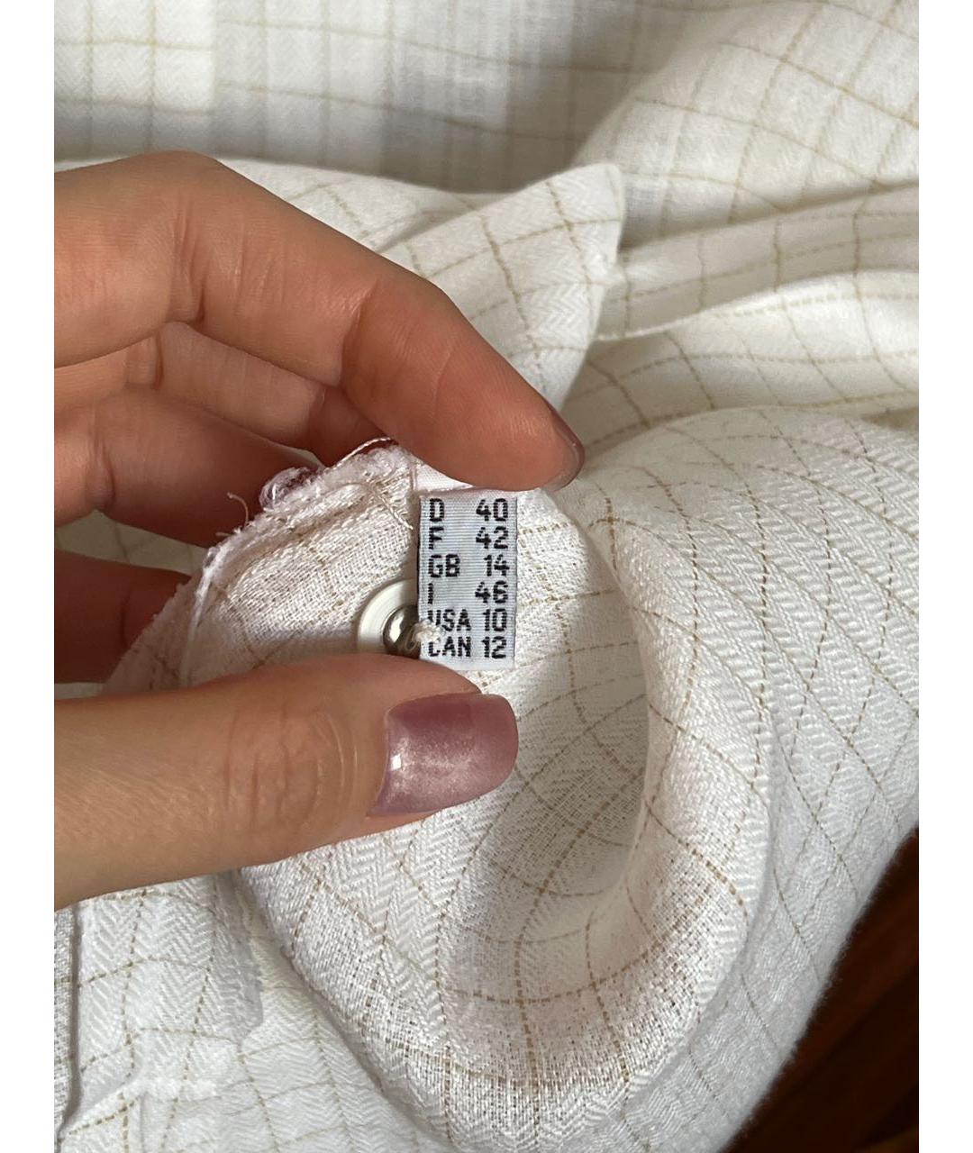 BURBERRY Белая льняная рубашка, фото 8